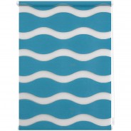 Preisvergleich für Heimtextilien: Duo Rollo Welle Klemmfix, ohne Bohren Rollos petrol Gr. 70 x 150