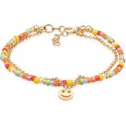 Preisvergleich für Accessoires für Kinder: Elli Armband Kids Layer Smiley Beads Bunt 925 Silber Armbänder bunt Gr. 14,0 Mädchen Kinder