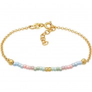 Preisvergleich für Accessoires für Kinder: Elli Armband Kinder Beads Kugeln Pastell 925 Silber Armbänder gold Gr. 14,0 Mädchen Kinder
