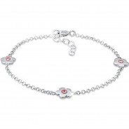 Preisvergleich für Accessoires für Kinder: Elli Armband Kinder Blumen Floral Kristalle Silber Armbänder silber Gr. 14,0 Mädchen Kinder