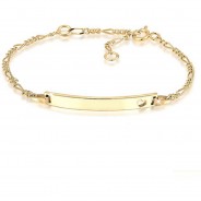Preisvergleich für Accessoires für Kinder: Elli Armband Kinder Herz Geburt Namens-Band 925 Silber Armbänder gold Gr. 14,0 Mädchen Kinder