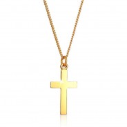 Preisvergleich für Accessoires für Kinder: Elli Halskette Kids Symbol Kreuz Religion Kommunion 925 Silber Halsketten gold Gr. 36,0 Mädchen Kinder