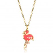 Preisvergleich für Accessoires für Kinder: Elli Halskette Kinder Flamingo Emaille Bunt 925 Silber Halsketten gold Gr. 36,0 Mädchen Kinder