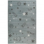 Preisvergleich für Heimtextilien: Kinderteppich Yoda 13mm pflegeleicht grau Gr. 160 x 225