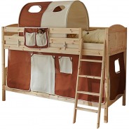 Preisvergleich für Etagenbetten: Etagenbett Erni Country Kiefer Natur natur Gr. 90 x 200