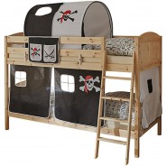 Preisvergleich für Etagenbetten: Etagenbett Erni Country Kiefer Natur natur Gr. 90 x 200