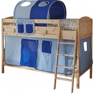 Preisvergleich für Etagenbetten: Etagenbett Erni Country Kiefer Natur natur Gr. 90 x 200