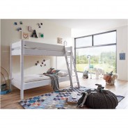 Preisvergleich für Etagenbetten: Etagenbett STEFAN, Buche massiv weiß Gr. 90 x 200