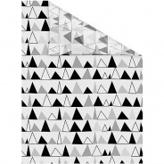 Preisvergleich für Heimtextilien: Fensterfolie selbstklebend, Sichtschutz, Dreiecke - Schwarz Weiß Fensterdeko schwarz/weiß Gr. 50 x 100