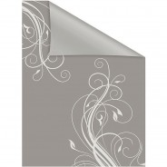 Preisvergleich für Heimtextilien: Fensterfolie selbstklebend, Sichtschutz, Floral - Grau Weiß Fensterdeko grau/weiß Gr. 100 x 130