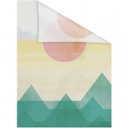 Preisvergleich für Heimtextilien: Fensterfolie selbstklebend, Sichtschutz, Horizont - Bunt Fensterdeko bunt Gr. 50 x 100