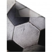 Preisvergleich für Heimtextilien: Fensterfolie selbstklebend, Sichtschutz, Retro Fußball - Schwarz-Weiß Fensterdeko schwarz/weiß Gr. 50 x 50