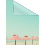 Preisvergleich für Heimtextilien: Fensterfolie selbstklebend, Sichtschutz, Sonnenschirme - Türkis Rosa Fensterdeko türkis/pink Gr. 100 x 180