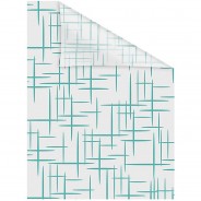 Preisvergleich für Heimtextilien: Fensterfolie selbstklebend, Sichtschutz, Stars Petrol - Petrol Weiß Fensterdeko petrol Gr. 50 x 50