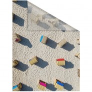 Preisvergleich für Heimtextilien: Fensterfolie selbstklebend, Sichtschutz, Strandkörbe - Beige Fensterdeko beige Gr. 100 x 180