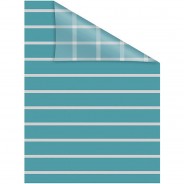 Preisvergleich für Heimtextilien: Fensterfolie selbstklebend, Sichtschutz, Streifen Petrol - Petrol Fensterdeko petrol Gr. 100 x 100