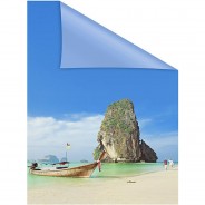 Preisvergleich für Heimtextilien: Fensterfolie selbstklebend, Sichtschutz, Thailand - Bunt Fensterdeko bunt Gr. 100 x 100