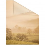 Preisvergleich für Heimtextilien: Fensterfolie selbstklebend, Sichtschutz, Toskana - Orange Fensterdeko orange Gr. 50 x 50