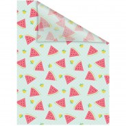 Preisvergleich für Heimtextilien: Fensterfolie selbstklebend, Sichtschutz, Wassermelone - Rot Fensterdeko rot Gr. 100 x 180