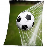 Preisvergleich für Heimtextilien: Fleece-Decke Fußball, 130x160 cm