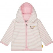 Preisvergleich für Oberteile: Fleecejacke Jungle Feeling  im Streifenlook mit Kapuze Sweatjacken rosa Gr. 62 Mädchen Kinder