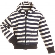 Preisvergleich für Oberteile: Fleecejacke mit Kapuze Fleecejacken Kinder blau/weiß Gr. 116  Kinder