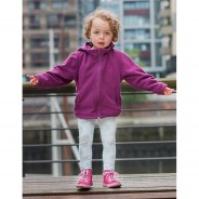 Preisvergleich für Oberteile: Fleecejacke mit Kapuze und Windstopp Fleecejacken Kinder lila Gr. 92  Kleinkinder