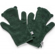 Preisvergleich für Heimtextilien: Frottee-Badhandschuh-Set, Milo, bottle green grün