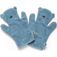 Preisvergleich für Heimtextilien: Frottee-Badhandschuh-Set, Milo, powder blue blau