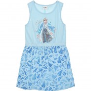 Preisvergleich für Kleider & Röcke: Frozen - Die Eiskönigin Elsa Sommer-Kleid blau Gr. 110 Mädchen Kinder