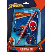 Preisvergleich für Schulbedarf: Fun-Notizset Spider-Man, 5-tlg. blau/rot