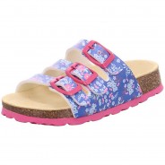 Preisvergleich für Schuhe: FUSSBETTPANTOFFEL in WMS Weite M4 blau Gr. 31 Mädchen Kinder