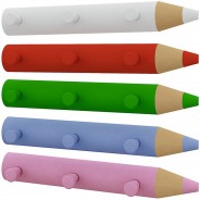 Preisvergleich für Kindermöbel: Holz Hakenleiste Wandgarderobe Garderobenleiste Wandpaneel Flur Garderobe Stifto weiß