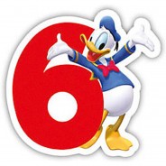 Preisvergleich für Backzubehör: Geburtstagskerze Zahl 6 Playful Mickey