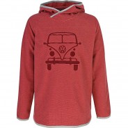 Preisvergleich für Oberteile: gestreifter Hoodie Vannie mit Bulli-Stick Kinder rot Gr. 116/122  Kinder