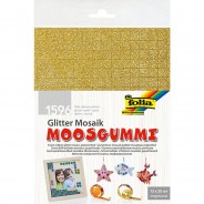 Preisvergleich für Bastelartikel: Glitter-Mosaik Moosgummi vorgestanzt, 1.596 Teile in 6 Farben