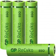Preisvergleich für Zubehör Kinderelektronik: GP ReCyko+ 4-er Blister AAA Micro Akkus, je 850 mAh NIMH, 1,2 V (ready to use/vorgeladen)