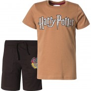 Preisvergleich für Oberteile: Harry Potter Set - T-Shirt + Sweatshorts  beige Gr. 128/134 Jungen Kinder