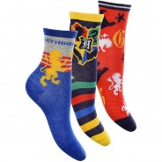 Preisvergleich für Strumpfwaren: Harry Potter Socken 3er Pack  blau-kombi Gr. 23-26 Jungen Kinder