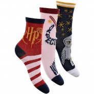 Preisvergleich für Strumpfwaren: Harry Potter Socken 3er Pack  dunkelblau Gr. 23-26 Mädchen Kinder