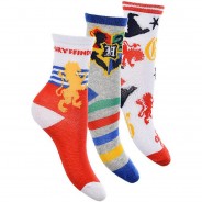 Preisvergleich für Strumpfwaren: Harry Potter Socken 3er Pack  grau-kombi Gr. 27-30 Jungen Kinder