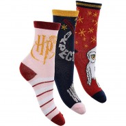 Preisvergleich für Strumpfwaren: Harry Potter Socken 3er Pack  rosa Gr. 23-26 Mädchen Kinder