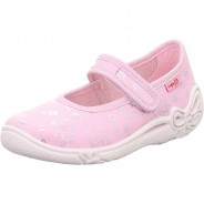 Preisvergleich für Schuhe: Hausschuhe BELINDA WMS Weite M3  rosa-kombi Gr. 32 Mädchen Kinder