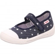 Preisvergleich für Schuhe: Hausschuhe BELLA WMS Weite M3 , Sterne denim Gr. 34 Mädchen Kinder