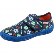 Preisvergleich für Schuhe: Hausschuhe BILL WMS Weite M4  blau/grün Gr. 36 Jungen Kinder