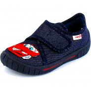 Preisvergleich für Schuhe: Hausschuhe BILL WMS Weite M4  dunkelblau Gr. 32 Jungen Kinder