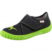 Preisvergleich für Schuhe: Hausschuhe BILL WMS Weite M4  schwarz/grün Gr. 27 Jungen Kleinkinder