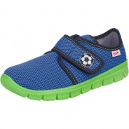 Preisvergleich für Schuhe: Hausschuhe BOBBY , WMS-Weite M4 blau-kombi Gr. 26 Jungen Kleinkinder