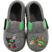 Preisvergleich für Schuhe: Hausschuhe THUINE , Ritter grau Gr. 31 Jungen Kinder