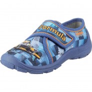 Preisvergleich für Schuhe: Hausschuhe , Trennauto hellblau Gr. 34 Jungen Kinder
